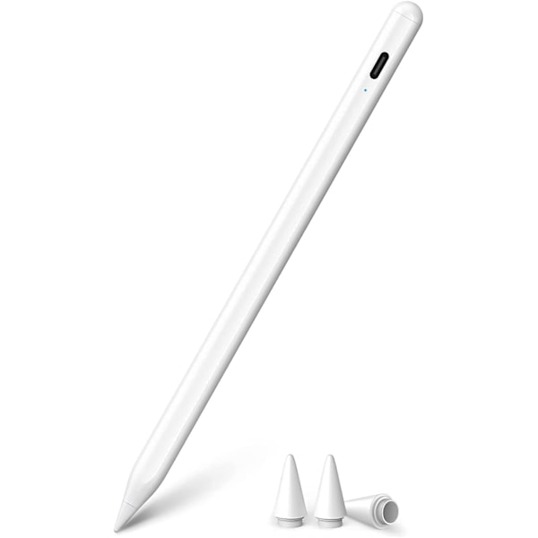 Styluspenna för iPad 2018-2023, Handflatsavvisning/Tiltkänslighet/Magnetisk iPad-penna