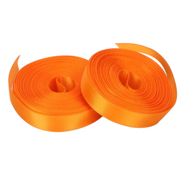 10mm lahjapaperinauha vedenpitävä koristenauha DIY polyesterikäärenauha 5yard X 2kpl oranssi