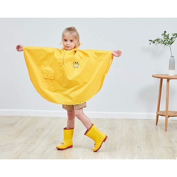 1. lasten vedenpitävät saappaat lapsille pojille tytöille söpöt sarjakuvaeläimet kuvio kumisaappaat sade saappaat Keltainen Yellow 26 Code