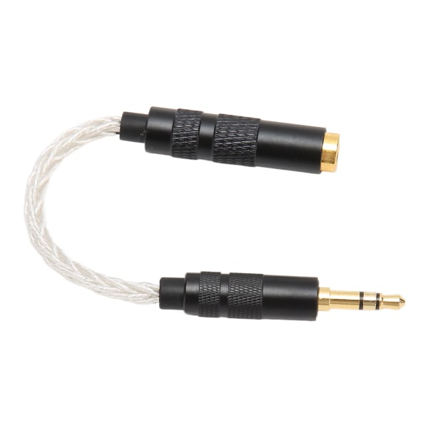 4,4 mm balanserad hona till 3,5 mm stereo hane Adapterkabel Guldpläterade kontakter Bärbara hörlurar Convert Cable Silver