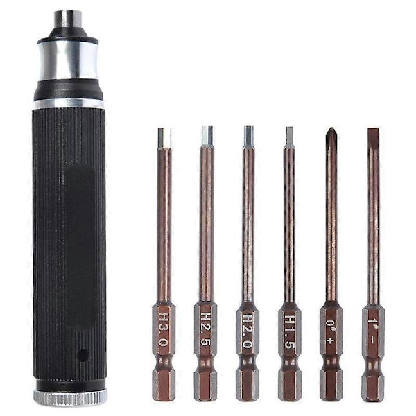6 i 1 Skruvmejslar Reparationsverktygssats 1,5 mm 2,0 mm 2,5 mm 3,0 mm Allt-i-ett Hex Driver Handset för RC F.pa