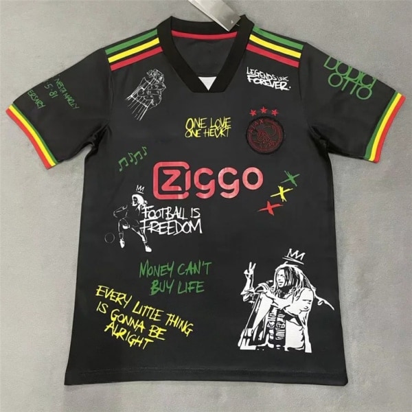 21/22 Ajax 3:e Bob Marley Special Edition Jersey Fodboldtrøjer Fodboldtrøjer Tee L