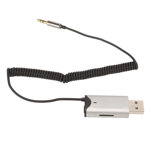 BT AUX-adapter USB 2,0 till 3,5 mm Enkel anslutning Inbyggd mikrofon 11yd Distance AUX BT-mottagare för hemdator i bil