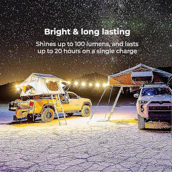 MPOWERD Luci Sun String Lights + Telefonoplader: Solar/USB, 5,5m, 100 Lumen SZRH A-D 3749