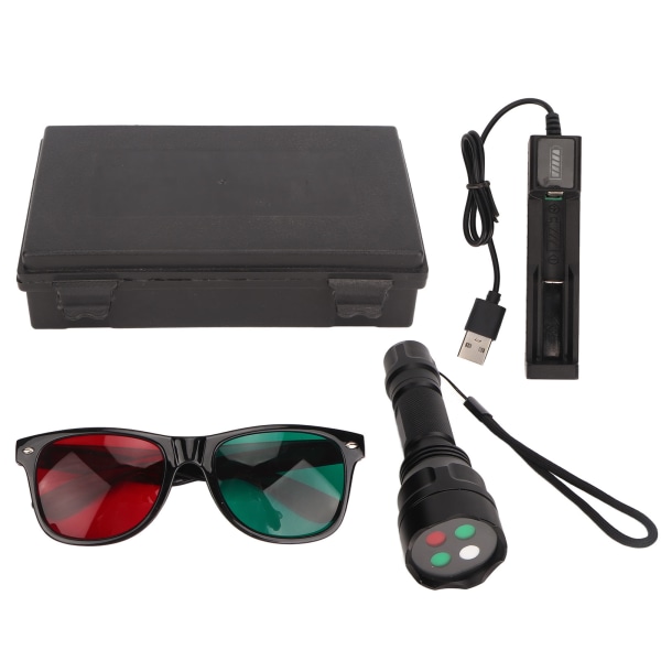 1200mAH Oftalmiskt 4 Dot Test Portable Professional Komplett filtrering 4 Dot Red Green Glasögon för optometri