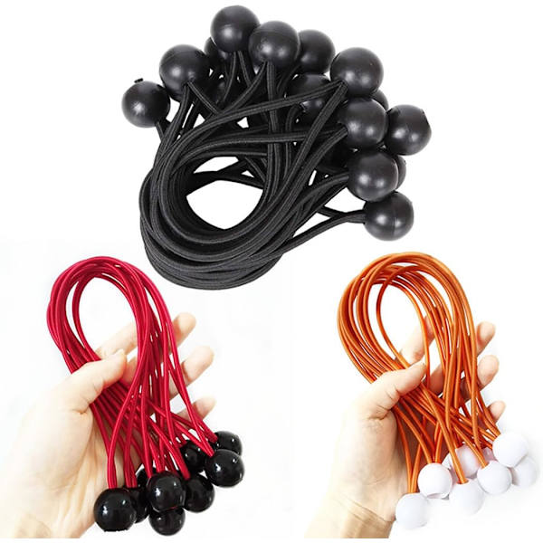 50 st elastiska rep polypropen studsboll vit dribbling röd