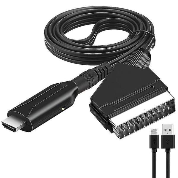 Scart til HDMI-konverter Audio Video Adapter til Hdtv/dvd/set-top Box/ps3/pal/ntsc null none