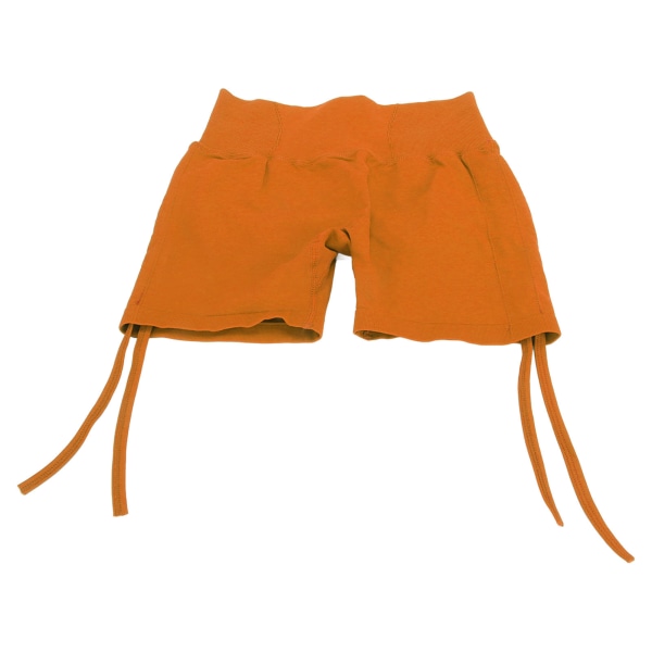 Yogashorts Elastisk dragsko Sömlös högmidjad Slim Fit Andningsbar träning Yogashorts Orange M Storlek