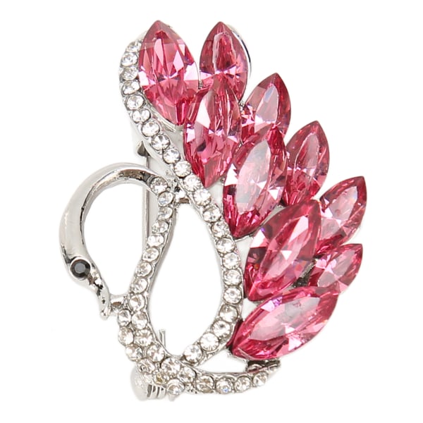 Dyr Brosje Rhinestone Glitter Elegant Fasjonable Kvinner Brude Brosje Pin for Bryllup Rosa