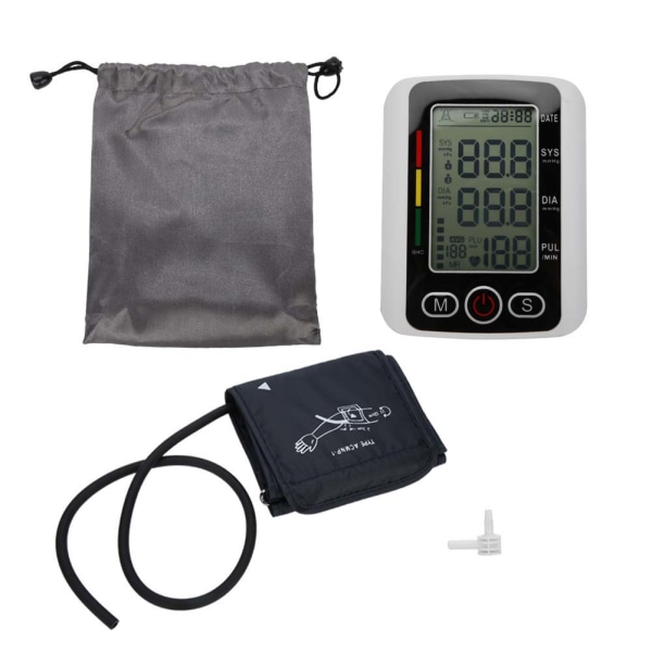 Elektrisk blodtryksmåler Digital Arm Sfygmomanometer med stemmefunktion