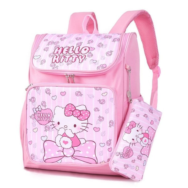 Kuromi Xiaobai Gradient Color Cartoon Fabric Middle School College Student Backpack Large Capacity Pen Bag Reducing Burden School Bag Gradient ML