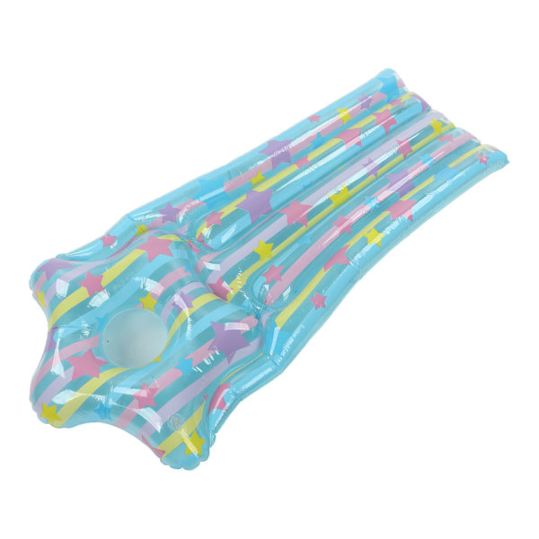 Oppustelig pool flydemåtte 130x60 cm fortykket miljøvenlig PVC anti lækage svømmebassin madras til børn Blå
