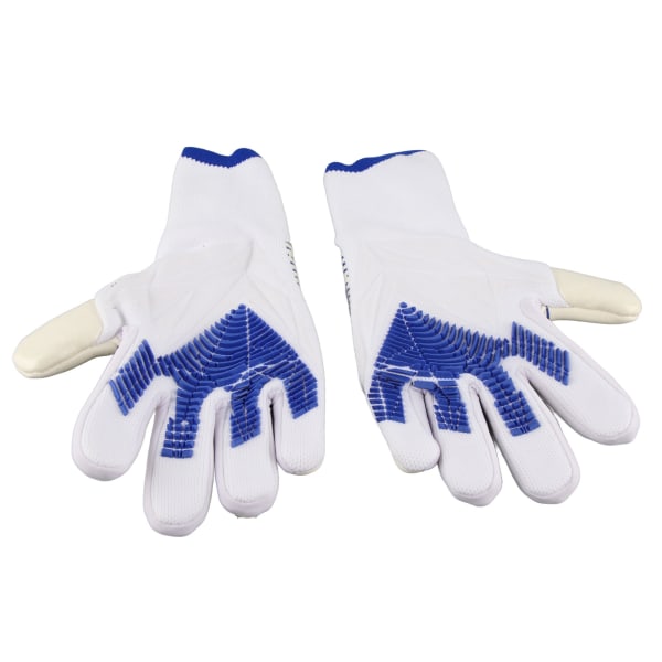 Yksi pari jalkapallomaalivahdin hansikkaat vahvalla kämmenellä olevalla sormisuojauksella luistamaton lateksi ja nylon hengittävä jalkapallomaalivahti 7