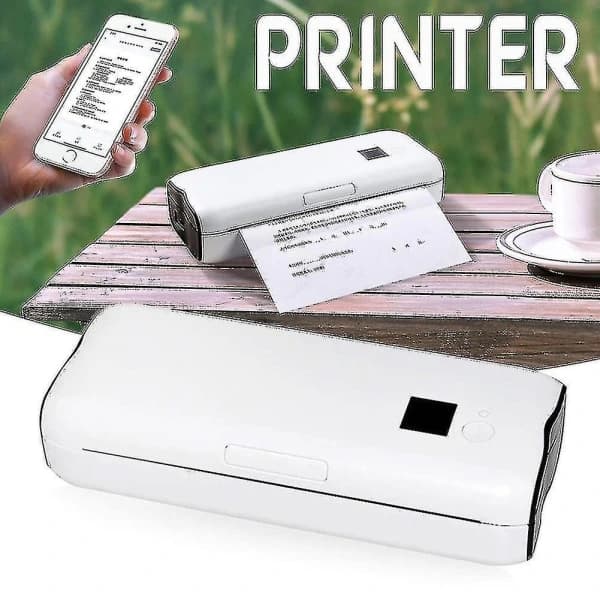 Mini Blækfri A4-printer Multifunktionel Mobil Printer til Billedjournal (Kun A4-papir)
