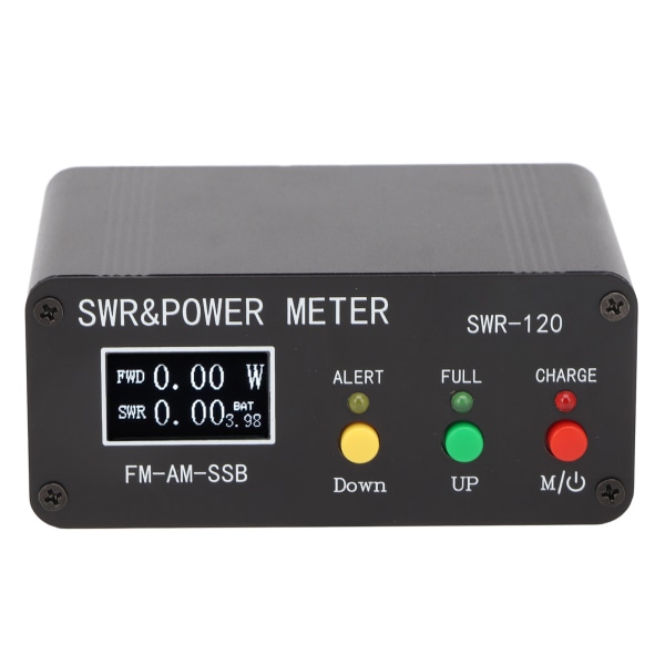 SWR 120 Standing Wave Meter Short Wave 1,8MHz?50MHz 120W digital skærm FM AM CW SSB SWR Power Meter Sort