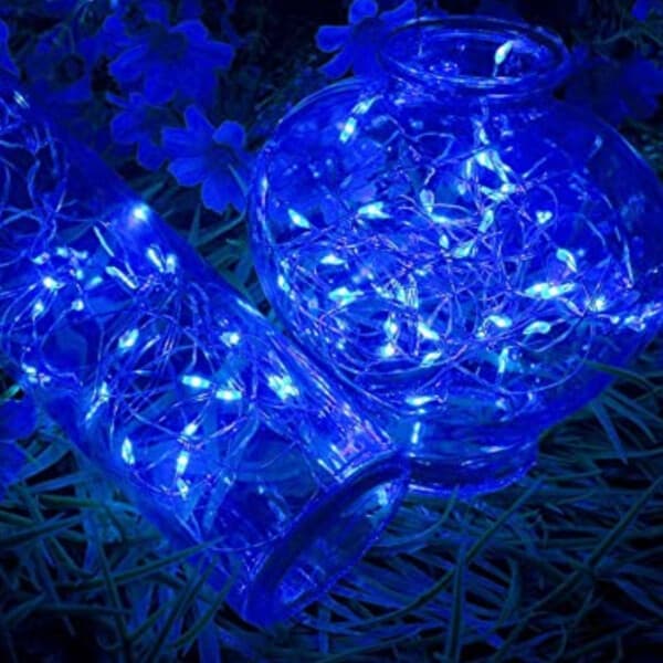 10-pack 1m Mini LED Ljusslinga Batteridriven Blå