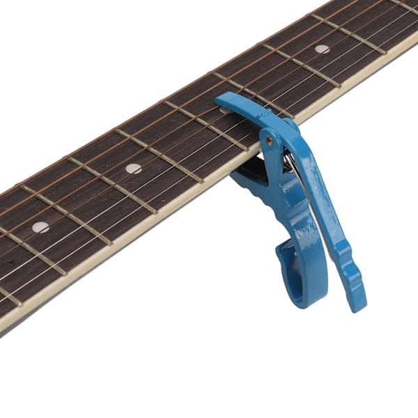 Gitarr Capo Legering Snabb Tonartsändring Portabelt Instrumenttillbehör för Spel Blå