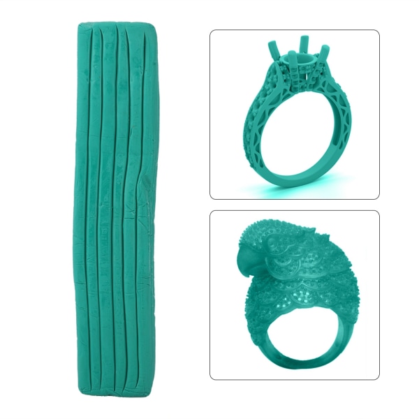 Värikäs pehmeä polymeerisavi tee-se-itse askartelumuovailumuovailusavista veistoslelu (vihreä)