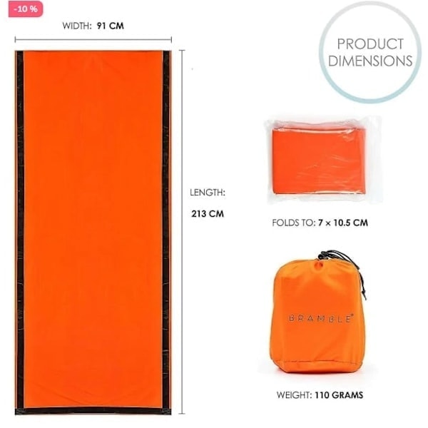 4x Waterproof Thermal Emergency Sleeping Bag Outdoor Camping Survival Bivvy Sack