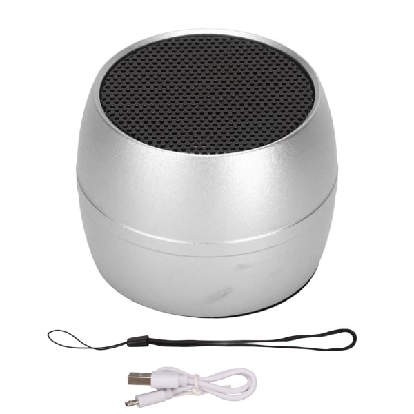 Mini Bluetooth-høyttaler IP67 vanntett USB-lading Innebygd mikrofon Bærbar trådløs høyttaler for dusjrom Bil Sølv