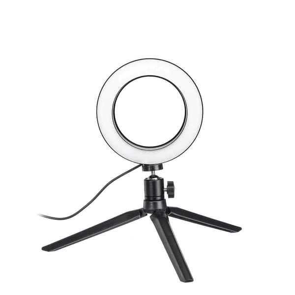Selfie lampe / Ringlys (20 cm) og stativ