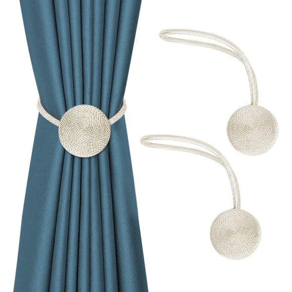 Set med 2 magnetiska tiebacks för dekorativa gardiner, moderni suppo