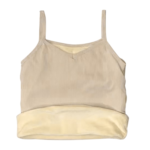 Termisk tanktop dame kuldebeskyttelse fortykket fleeceforet spaghettirem tanktop til vinter koldt efterår hvid fri størrelse 37,5? 62,5 kg / 82,7? 137,8 lb