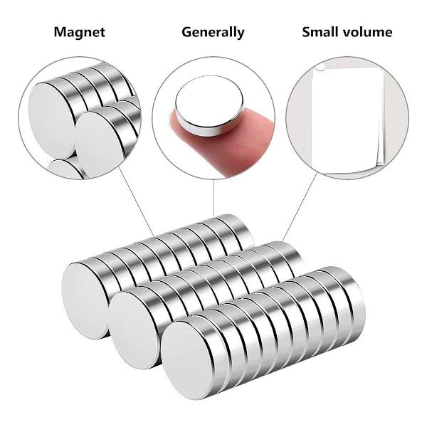 Neodyymimagneetti, 20 kappaletta erittäin vahvoja jääkaappimagneetteja 20x3 mm pieniä pyöreitä magneetteja jääkaappiin