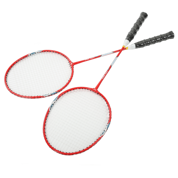 2 stk badmintonketcher Ferrolegering integreret primær badmintonketcher med nylonhåndtag rød