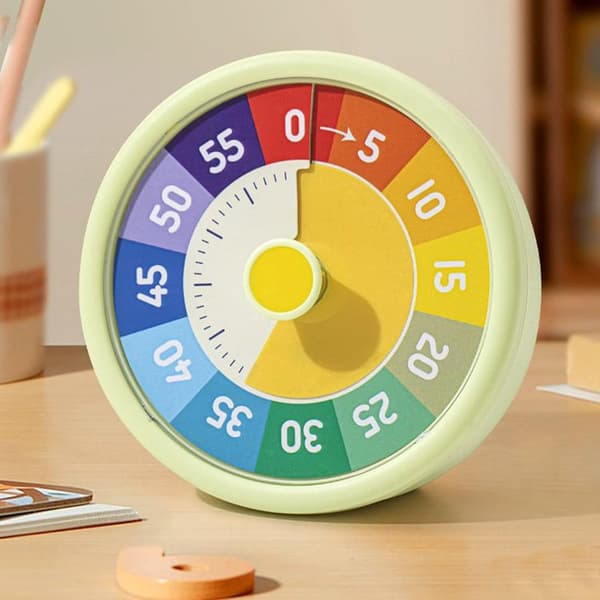 Timer - Visuell Nedräkning 60 Minuters Klocka Kök Pomodoro Tyst Tidsstyrning för Träning, Studier, Hantering, Matlagning 10.3*10.3*4.5 cm Grön_yu