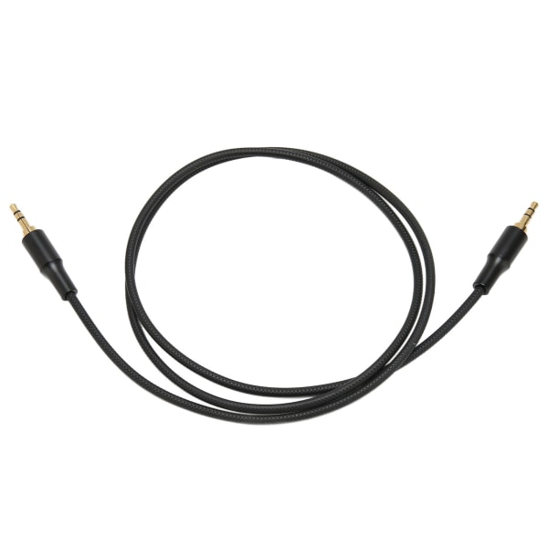 3,5 mm han-til-han-lyd Aux-kabel Professionelt nylonvævet 3,5 mm stereolydledning til øretelefoner Bilhøjttaler 3,3 fod sort