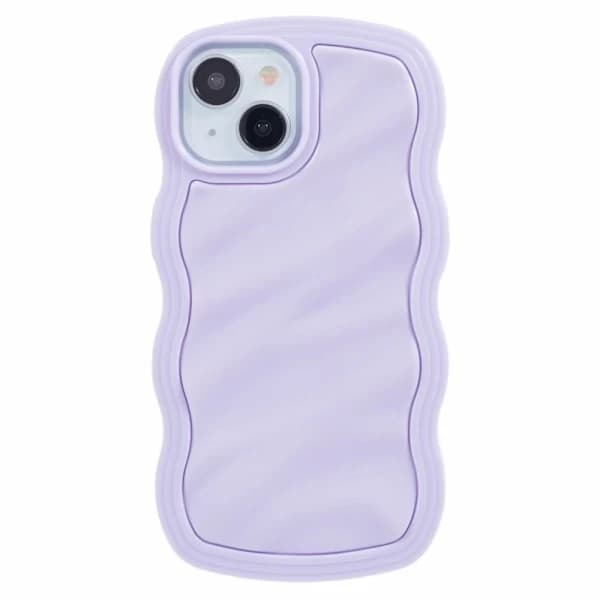 iPhone 15 Mobilskal Vågig Textur Lila
