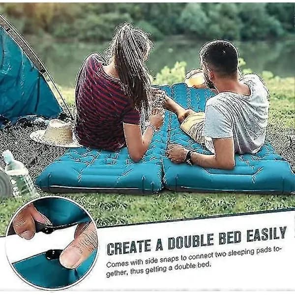 Self-Inflating Camping Mattress: Lightweight Double Sleeping Pad, Compact & Portable Purple