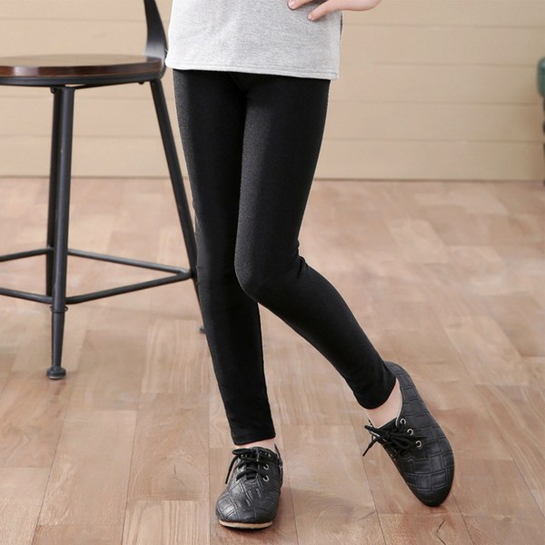 Småbørnsleggings Ensfarvede blanke højelasticitet Lange strækbare leggingsbukser Slim Fit til børn 100 cm