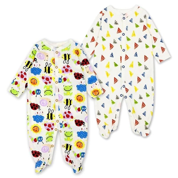 Newborn Sleepers Pyjamas Baby Bebiskläder Bebes Spädbarnskläder Beige B 9M