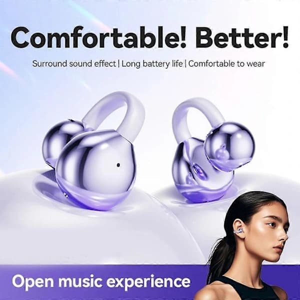 M91 True Wireless Bluetooth-hovedtelefoner med IPX5 Vandtæt Sort