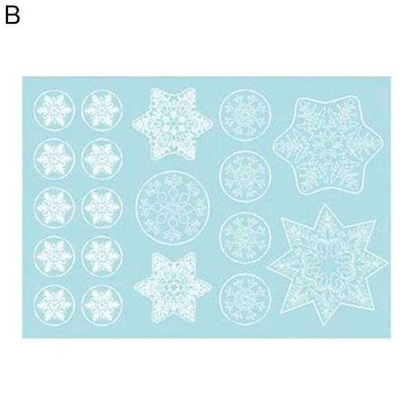 Waterproof Christmas Decoration Cute Eco-friendly White Snowflake Christmas PVC Glass Sticker Christmas Window Decal