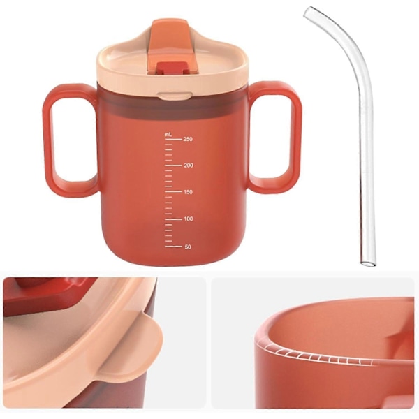Sippekopp for voksne med håndtak, selvstendige sippekopper for voksne med begrenset mobilitet, handikapkopper for eldreomsorg (300ml) Blue