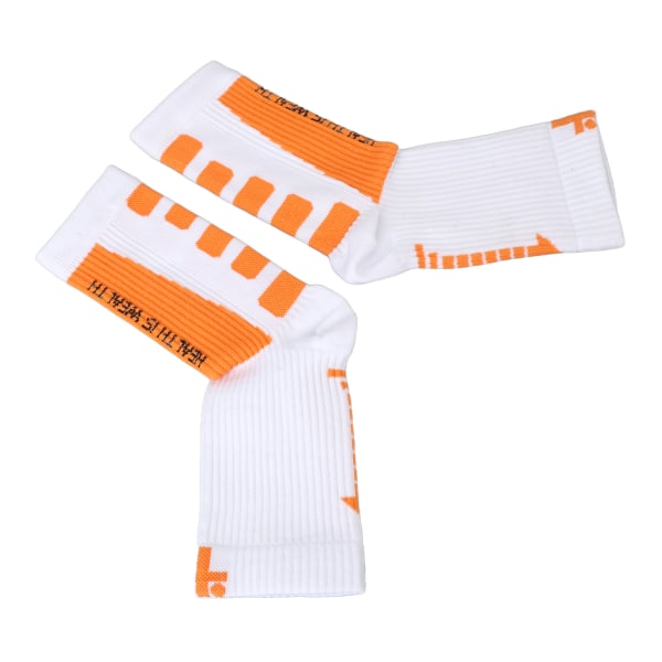 Sports Heel Sukat Nilkka Suojaus Jalka Sleeve Support Compression Heel Sukat urheilijalle Valkoinen ja oranssi