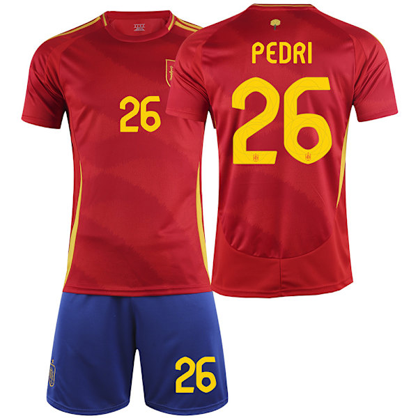 Spanien 2024 Hemmatröja 26 PEDRI Jersey 22 26 PEDRI