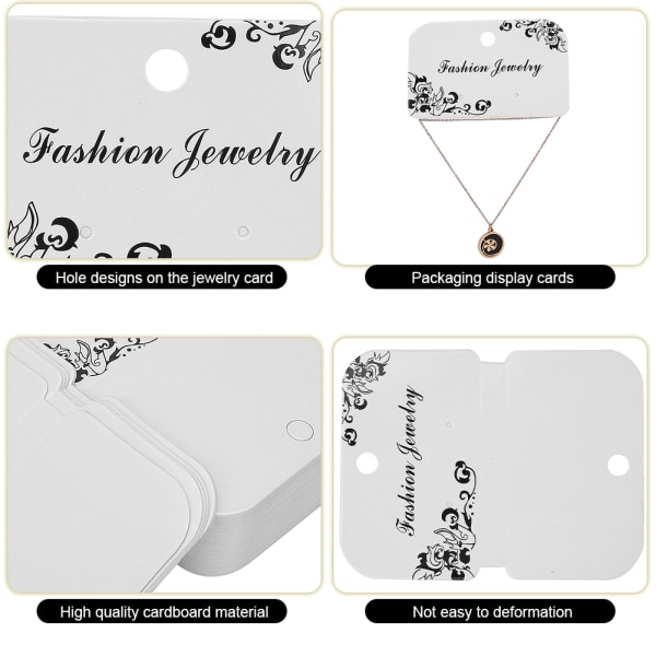 100 stk 8,8 x 11,5 cm gør-det-selv-håndværk smykker Halskæde Display emballagekort