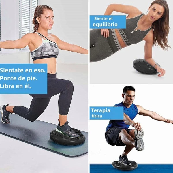 Puhallettavat PVC Jooga Balanced Pallomatot Fitness Liukumaton Matot Kyynärpäät Käsitukityyny inflaattorilla