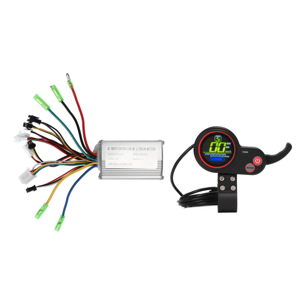 36V 48V 15A motor børsteløs kontroller og LCD-skjermsett for elektriske sykler scootere 22,2 mm styre