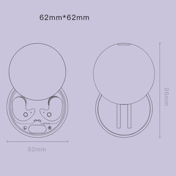 Bluetooth 5.3 Sovende Ørepropper TWS True Wireless Mini In-Ear Sidesoving Løping Sport Ørepropper.pa