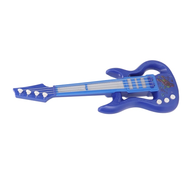 Kids Guitar Musical Toy 4 Strings Educational Music Light Clear Sound Ukulele Instrument Toy Blue