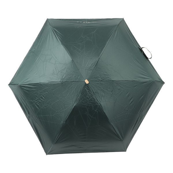 6 revbens paraply Solskydd UPF50 Impact Cloth Bärbart hopfällbart paraply för soligt Regnigt Mörkgrönt