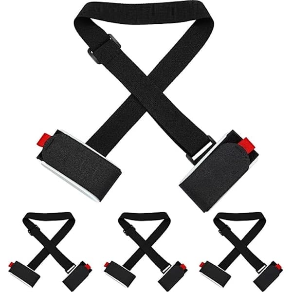 4-pak skibånd / skiholder – bærerem til ski