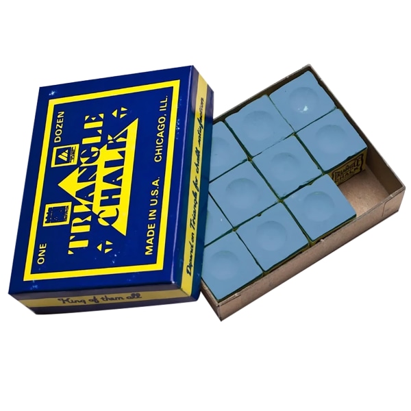 Pool Chalk Cubes Professionell biljardkö Krita Biljardbord Tillbehör för hemmaspel 12-pack i blått