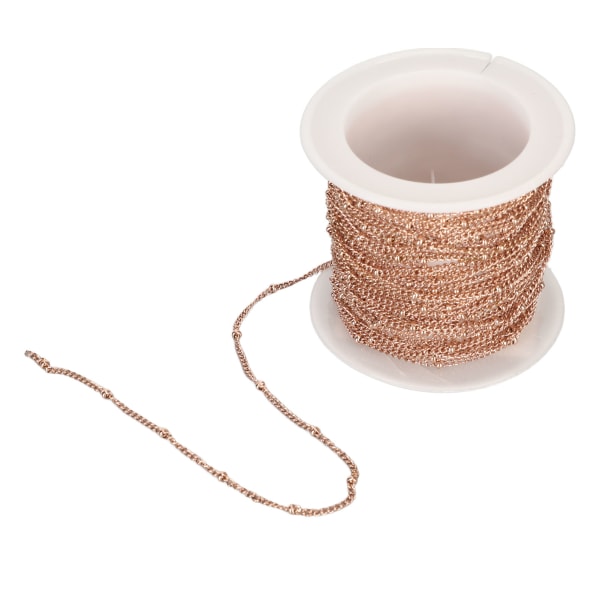 19,6 fod rustfrit stål perlekæde DIY linkkæde til halskæde Armbånd ankelkæde smykker fremstilling af roseguld