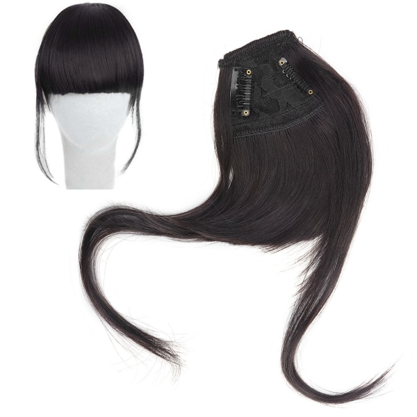 Sporløs hårforlengelse parykk Frynser Clip On False Bangs Jenter Fake Blunt Bangs Hair Piece 01#